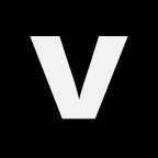 vrtz black circular avatar with green V icon centered