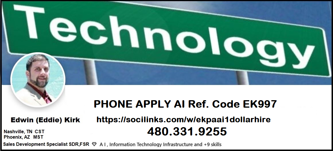 Eddie Kirk Phone Apply AI Ref code EK997