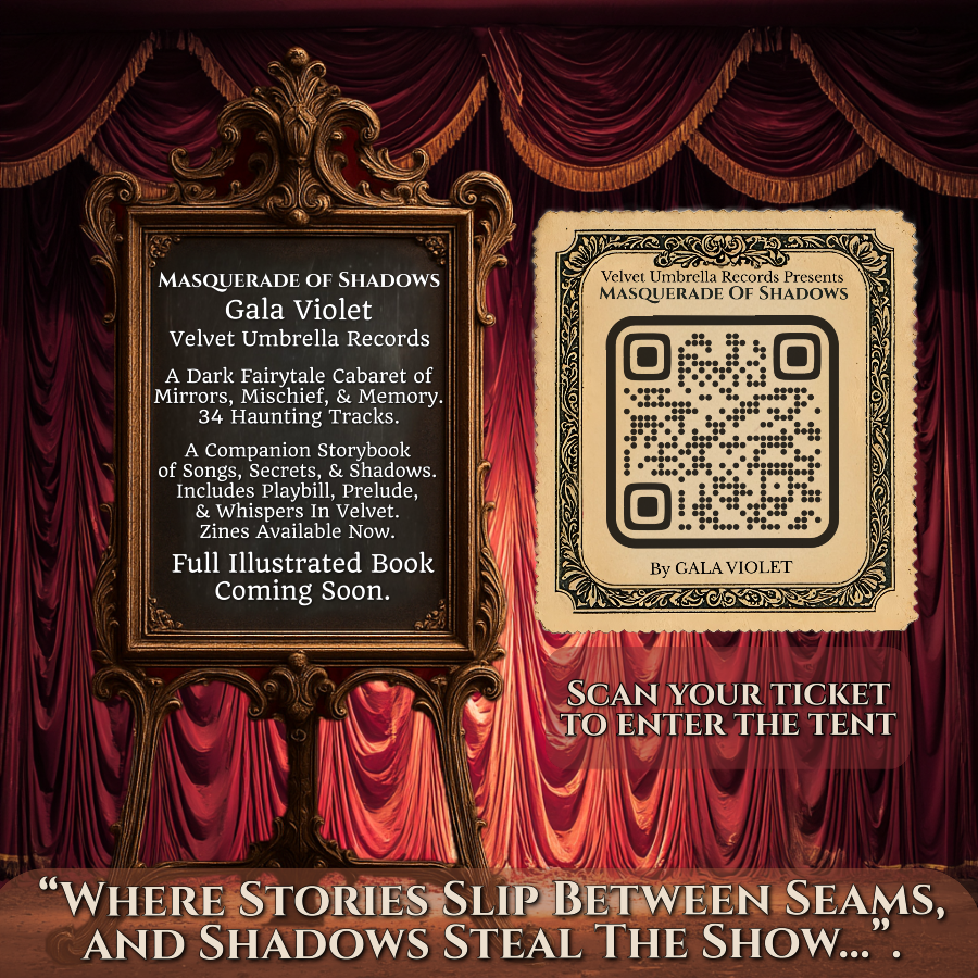 Masquerade Of Shadows By Gala Violet, Album Cover.