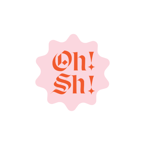 Fuschia pink Sh! logo